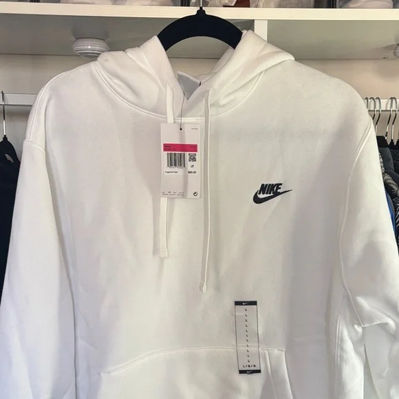Nike Men's White Hoodie - Picture 3 of 4